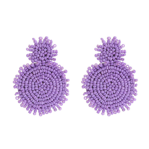 Lavender Beaded earrings