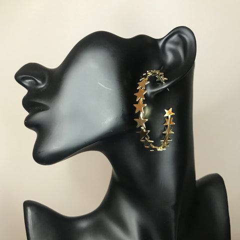 Gold Star Hoop earring