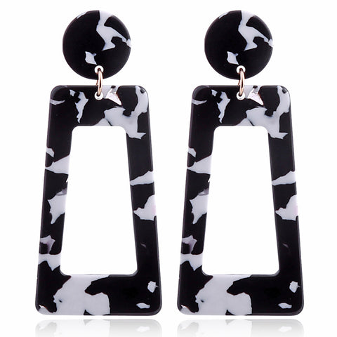 Black and White Marble earrings